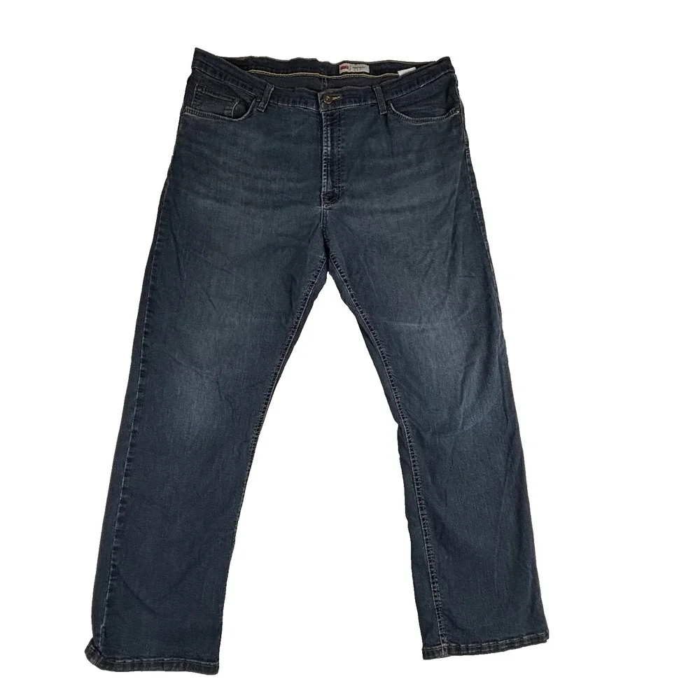 Men's Wrangler Straight Fit Blue Jeans (1095STWDH) Dark Blue -‎ 40x30